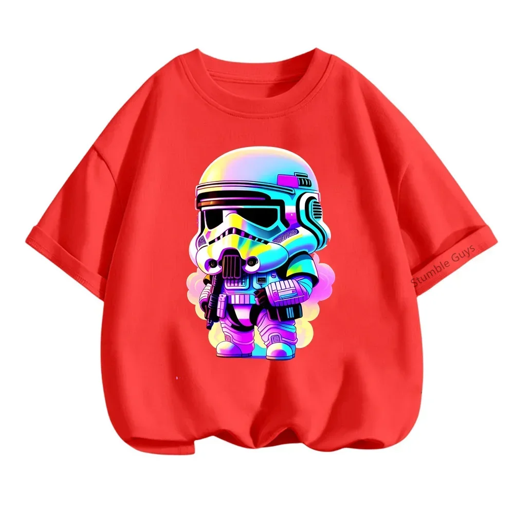 Summer Star Wars Print Fashion Kids T-shirt Baby Boys Girls Clothes Fashion Children Teen Short Sleeve T shirt Tops