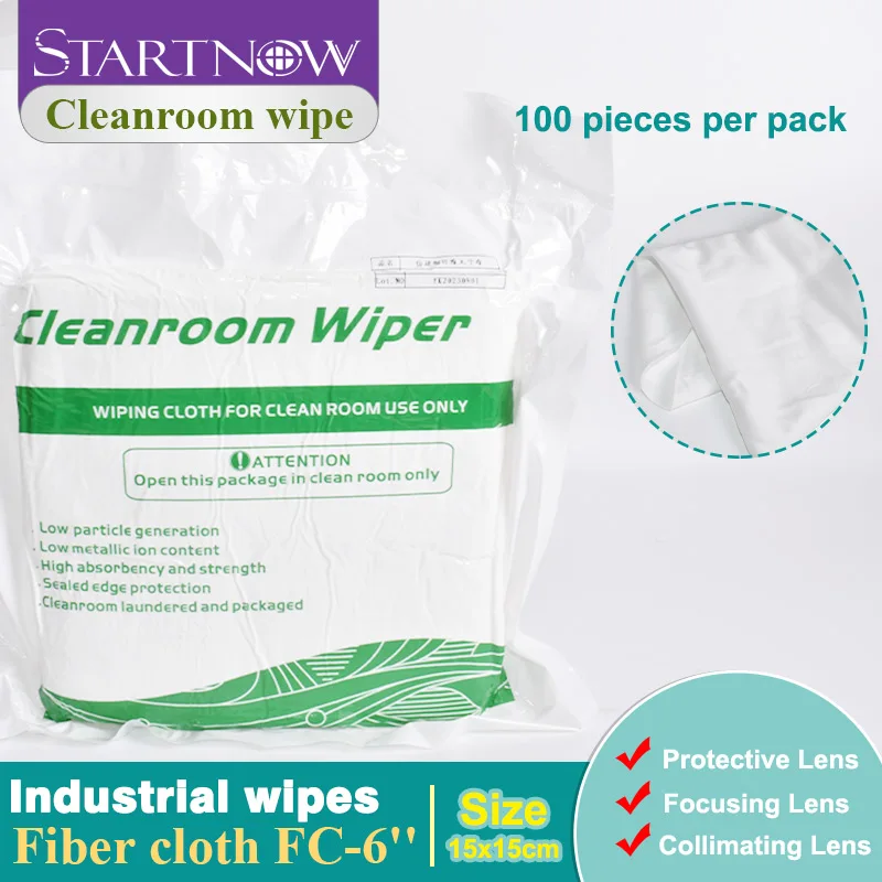 Startnow Cleanroom Wipes 15x15cm Dust Free Paper 300pcs & Fiber Cloth 100pcs Optical Lens Glass Screen Cleaning Focusing Lenses