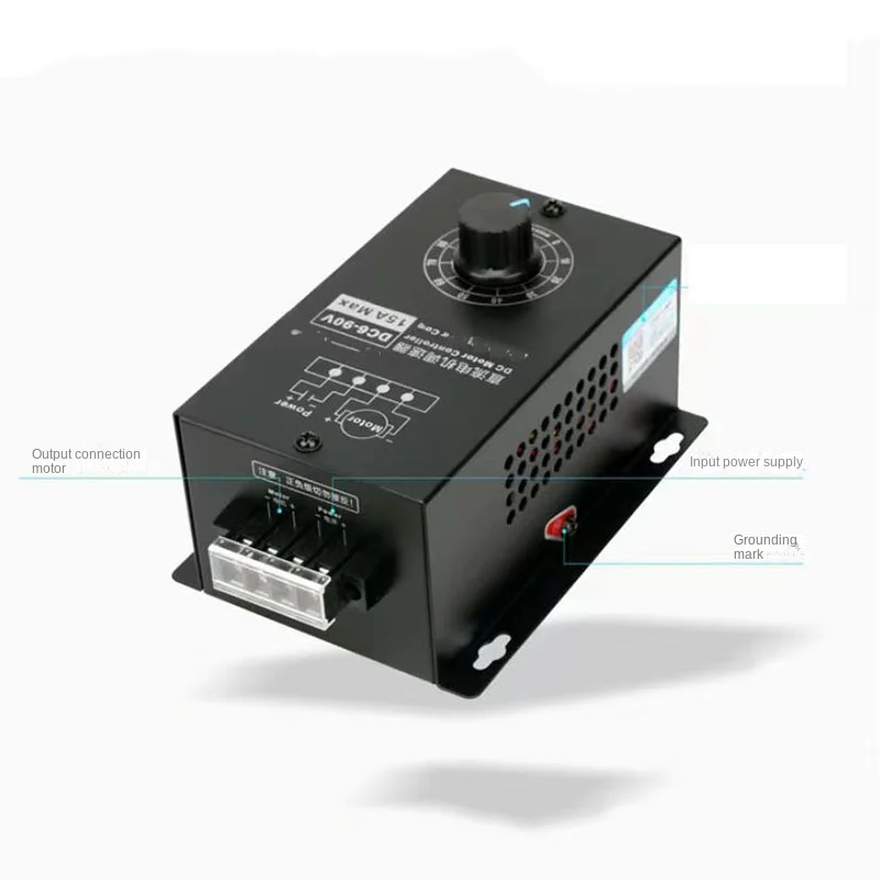 Премиум НОВЫЙ цифровой дисплей 0 ~ 100% Регулируемый DC 6-90 В 15 А Контроллер скорости двигателя постоянного тока ШИМ-модуль 12 В 24 В 48 В 60 В 72 В 902025