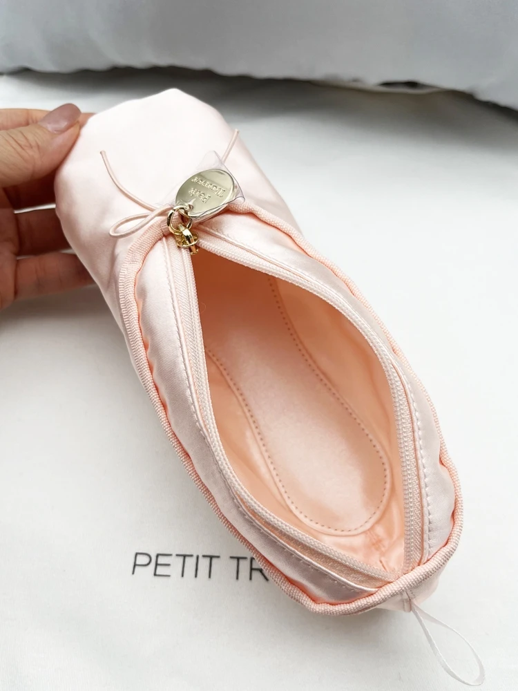 Sweet Cute Ballet Shoes Modeling Pencil Case Cosmetic Bag Lipstick Eyebrow Pencil Eyeliner Women Storage Makeup Bags