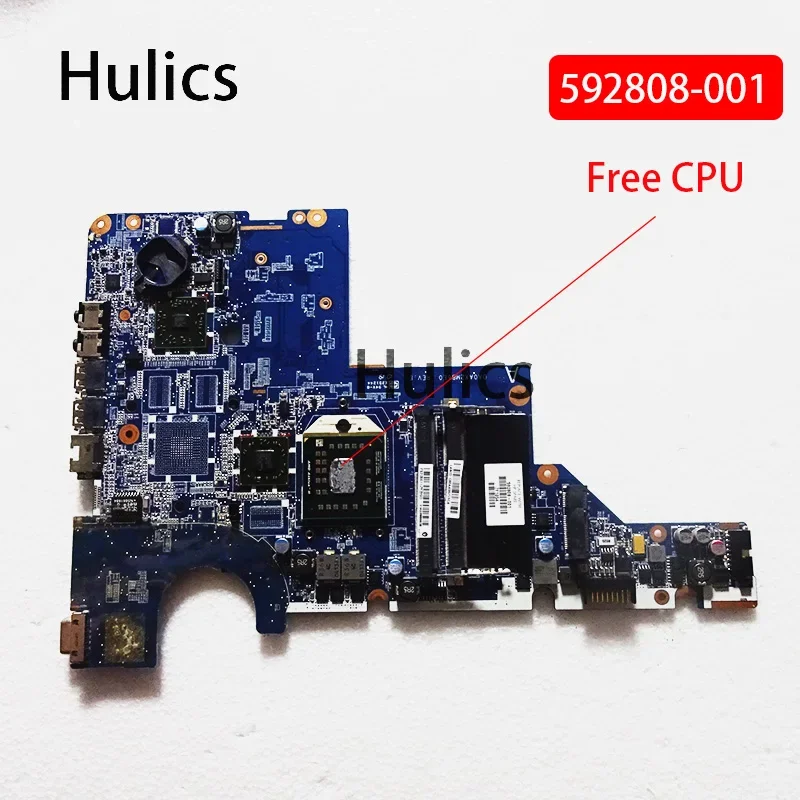 Hulics Used 592808-001 DA0AX2MB6E1 DA0AX2MB6E0 Laptop Motherboard Mainboard For HP Compaq CQ42 CQ62 Main Board Free CPU