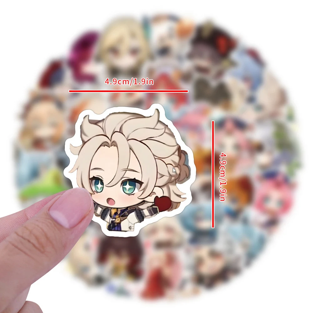10/30/60pcs Genshin Impact Anime Graffiti Stickers Game Decals Cute Cartoon DIY Phone Motorcycle Helmet Diary Waterproof Sticker