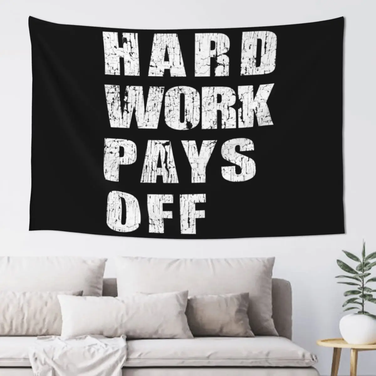 HWPO Hard Work Pays Off statement Tapestry Room Ornaments Wall Decoration Tapestry