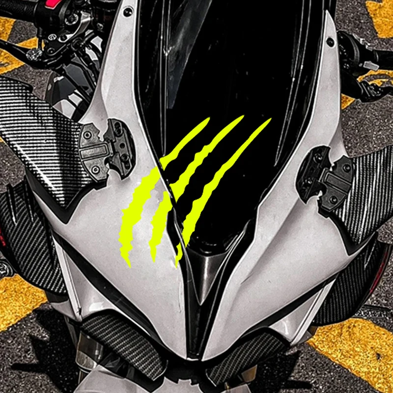 

1 пара когтей монстра, царапины, крутые наклейки для мотоцикла, водостойкие наклейки для мотоцикла «сделай сам», топливный бак, корпус, солнцезащитные наклейки, декор