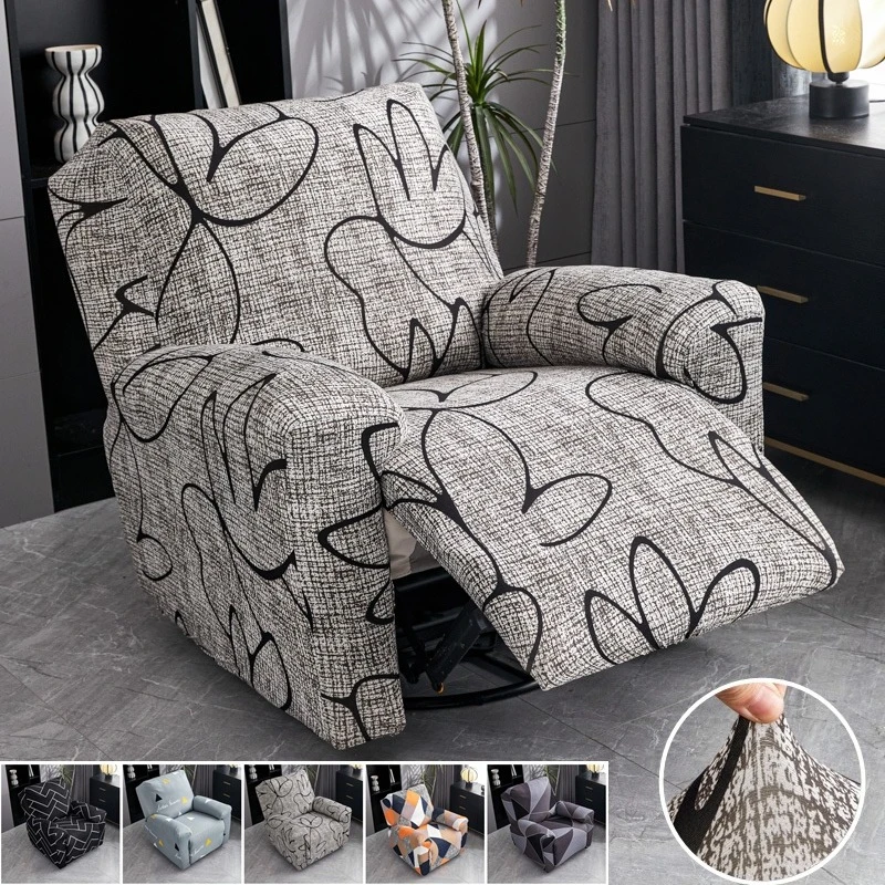 

1 Seat Stretch Recliner Armchair Cover Split Sofa Slipcover Anti-Dirty Single Recliner Couch Cover for Living Room Hotel Banquet