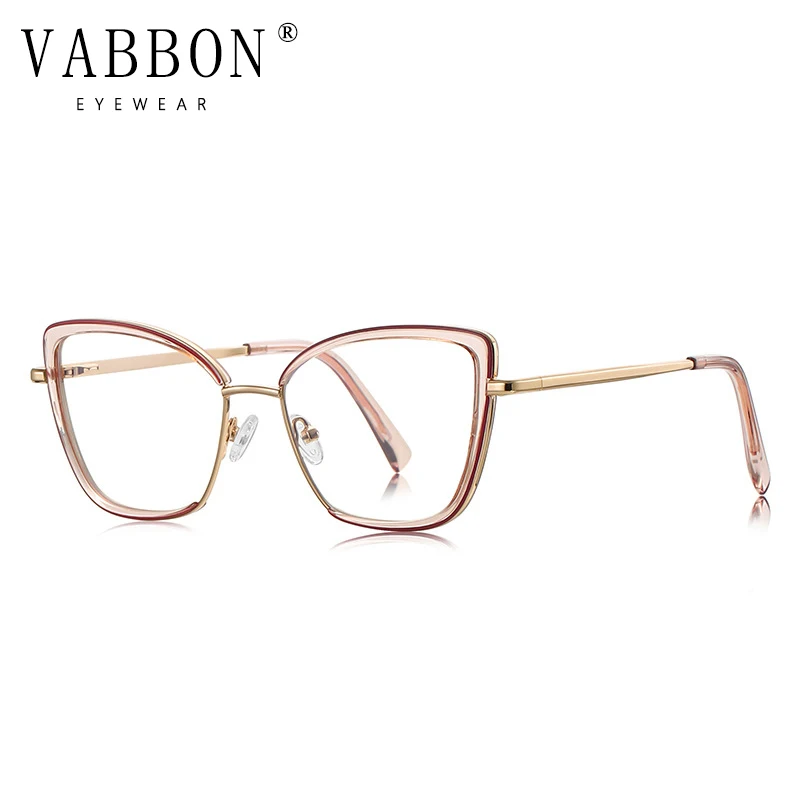 نظارات Vabbon البصرية عالية الجودة، نظارات قراءة لقصر النظر مضادة للضوء الأزرق، نظارات طبية بإطار ذهبي كبيرة وخفيفة للغاية للنساء، نظارات فوتوكروميك 3152