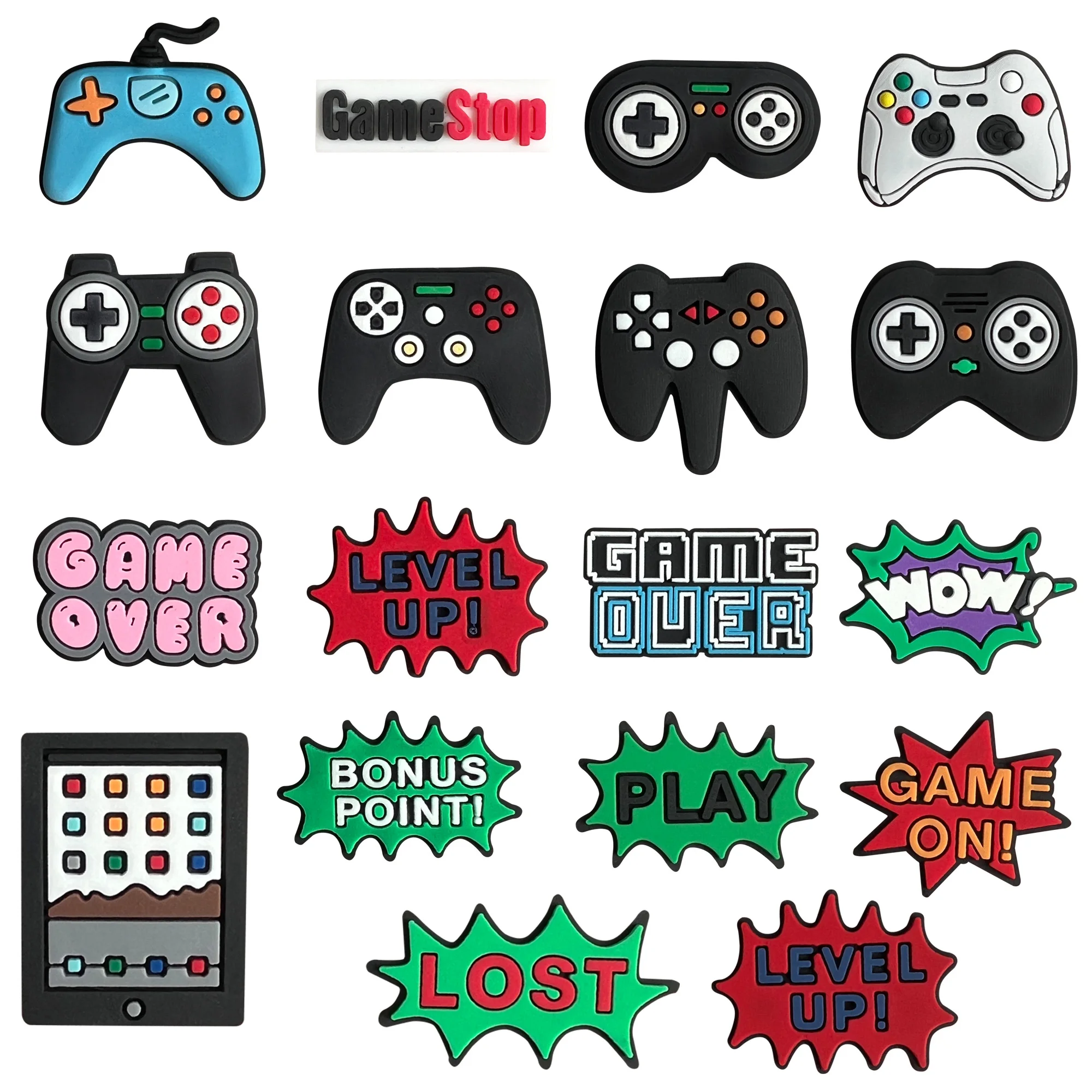 Sell 1Pcs PVC Garden Game handle Controller Shoe Decoration Fit Charm Boys Girls Party Present jibbi