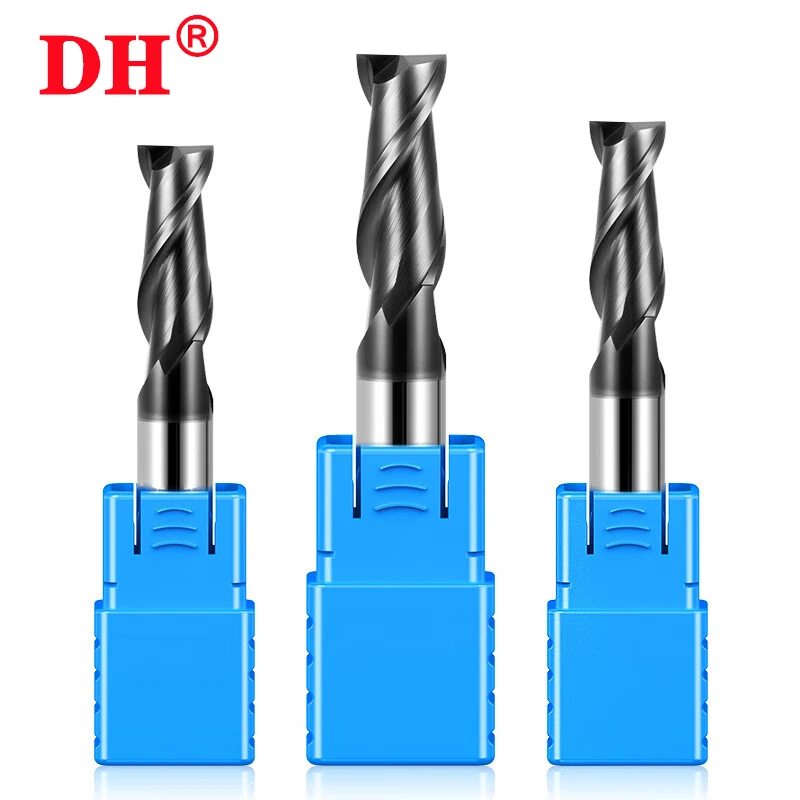 Milling Cutter Alloy Coating Tungsten Steel Tool Cnc Maching HRC55 2 Blade Endmills Top Milling Cutter Kit Milling Machine Tools