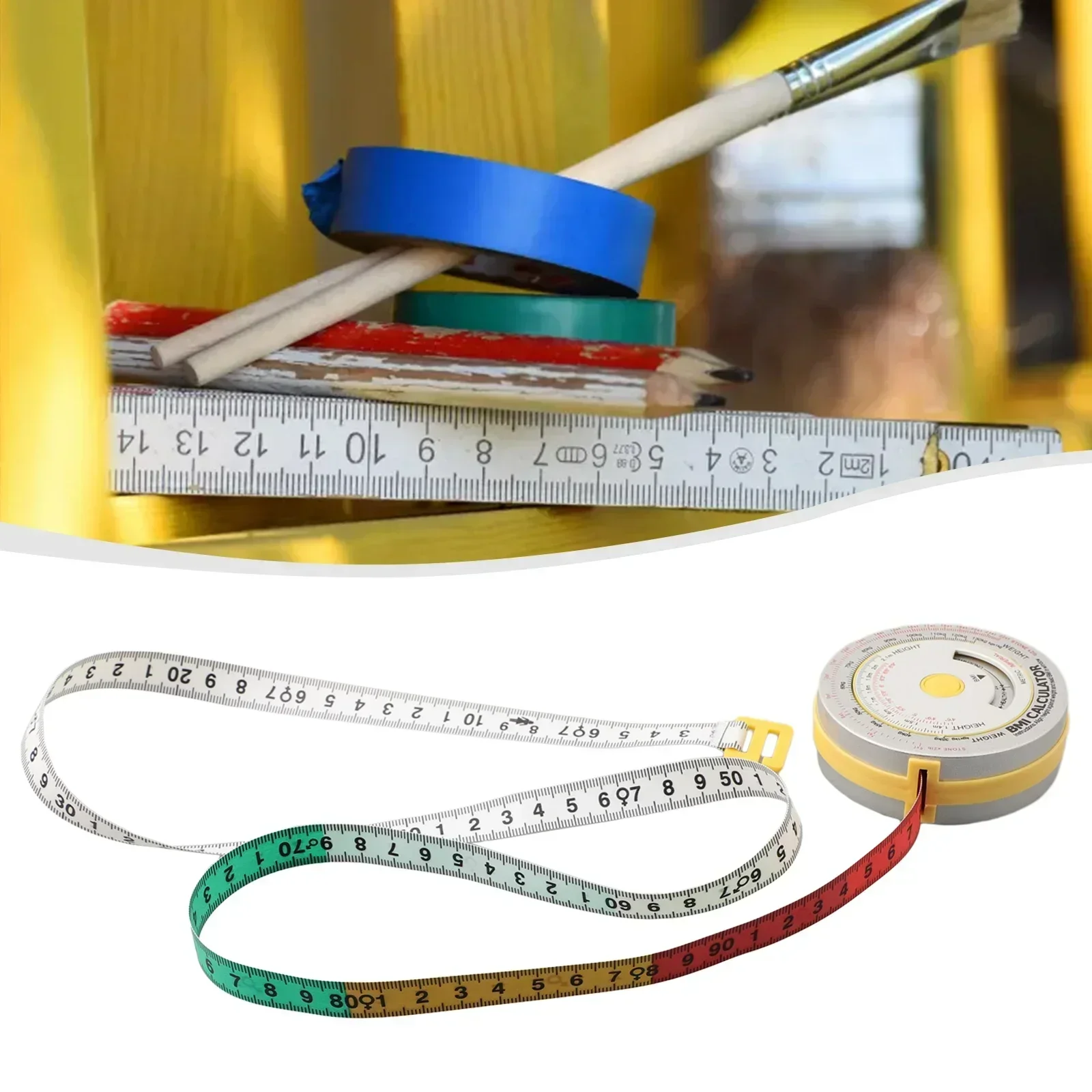 

1/3pcs Tape Measure BMI Body Mass Index Retractable Tape 150-200cm Calculator Diet Tape Measures Tools Sewing Flexible Ruler