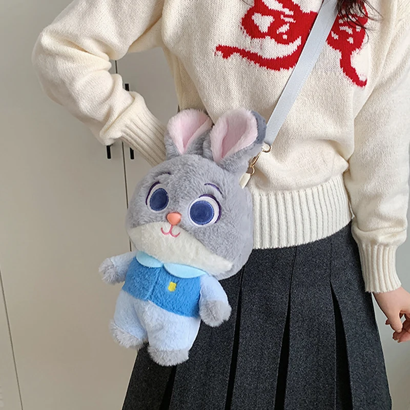 ディズニー ズートピア ぬいぐるみ 23cm ニック・ワイルド ジュディス・ラーヴァーン・ホップス かわいい人形 クロスボディで着用可能 クリスマスや誕生日のギフトに