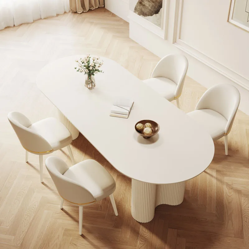 Designer Unusual Dining Table Oval New Cute Minimalist Coffee Tables Entryway Apartmen Muebles De Cocina Dinning Set Furniture