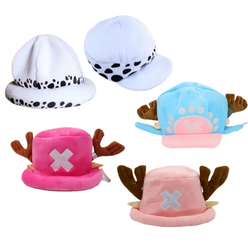 Anime One Piece Tony Chopper Hat Trafalgar Law Cosplay Costumes Unisex White Spot Cap Baseball Cap Collection Fans Birthday Gift
