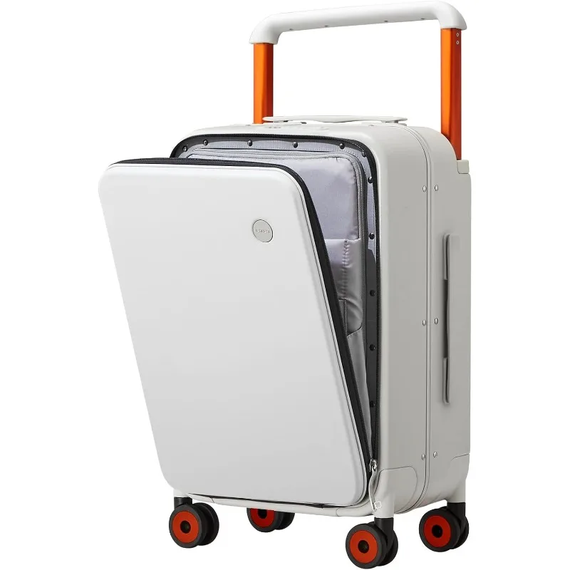 Travel Suitcase PC Hard Shell with Aluminum Frame Hollow Spinner Wheels, 20 Inch