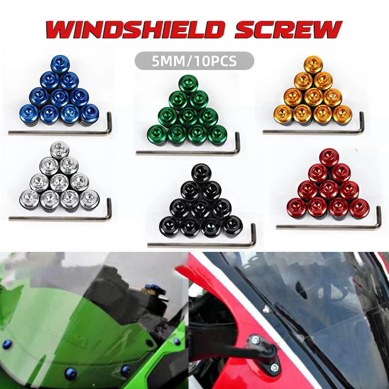 For APRILIA RS 660 125 Shiver 750 RS660 RS125 RSV4 RSV4R 10PCS Motorcycle Windscreen Windshield Bolts Screws Nut Fastener