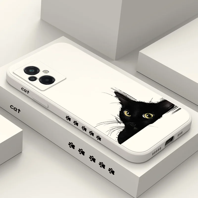 

Cold Black Cat Phone Case For Xiaomi Poco F7 X7 M6 X6 F6 M5 M5S X5 F5 F4 X4 M4 F3 X3 M3 Pro 4G 5G GT Liquid Silicone Cover