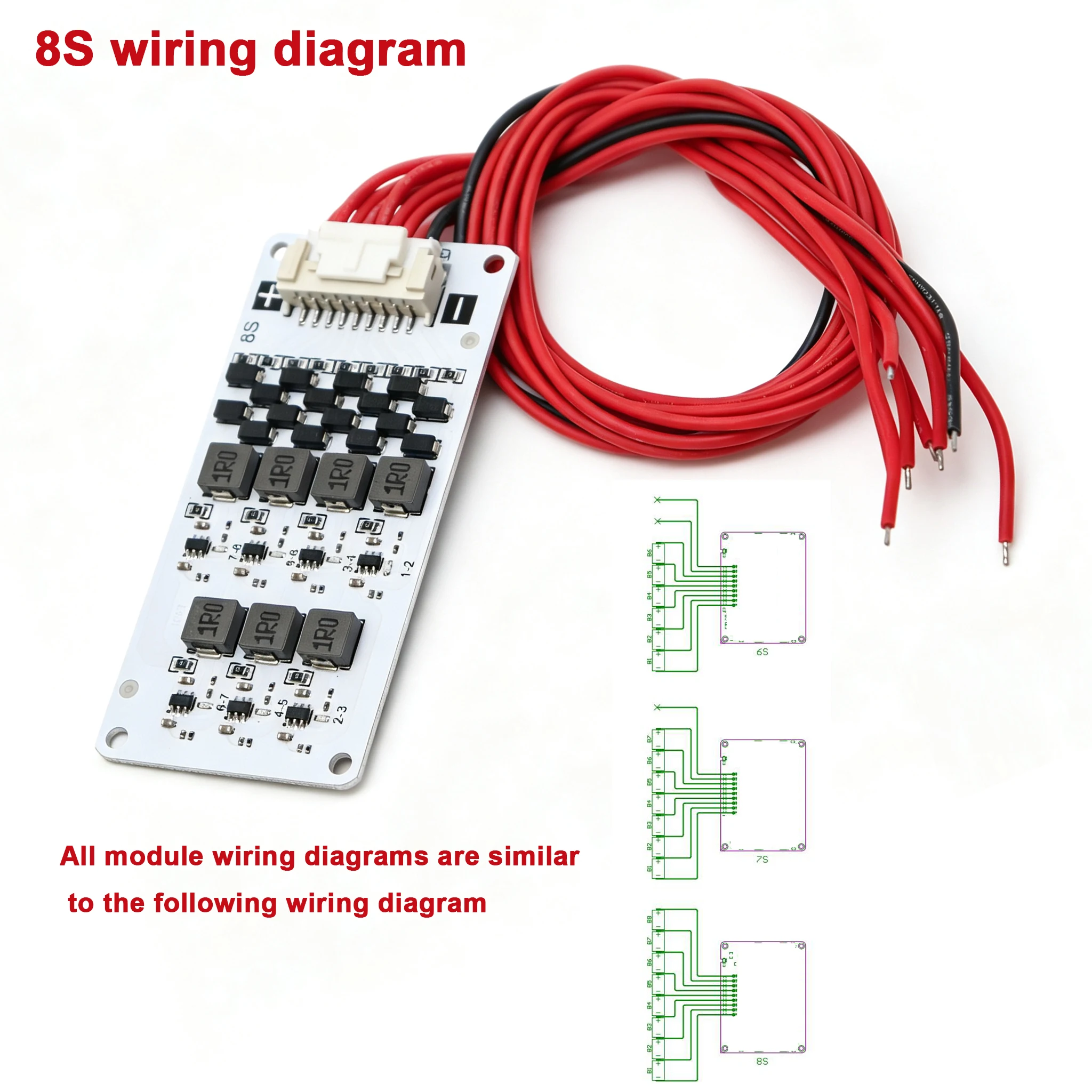 Lithium Battery 1.5A Active Equalizer Balancer Board 2S 3S 4S 6S 7S 8S 10S 13S 14S 16S Energy Transfer Balance LiIon Lifepo4 BMS - view 4