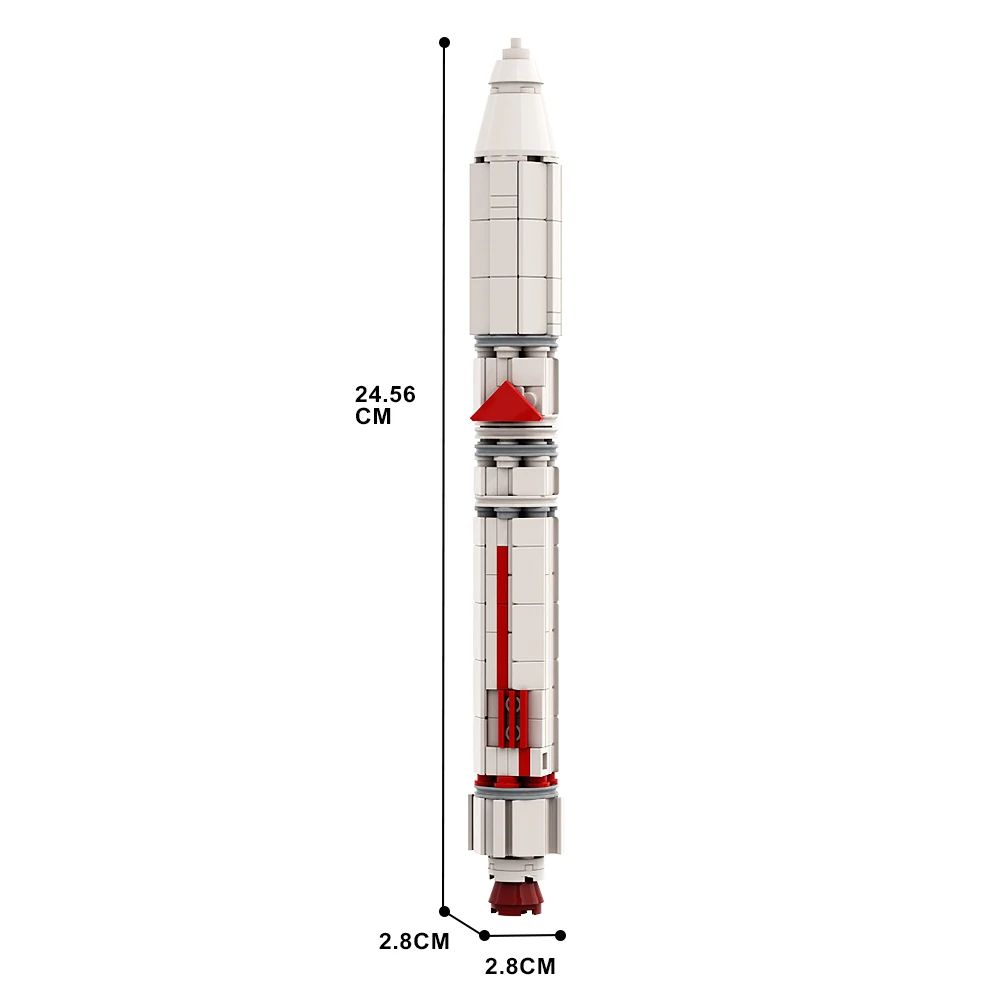 Gobricks MOC  1:110 Epsilon Launch Vehicle Model Japan Space Rocket Building Blocks Building Block Educational Toys For Kid Gift