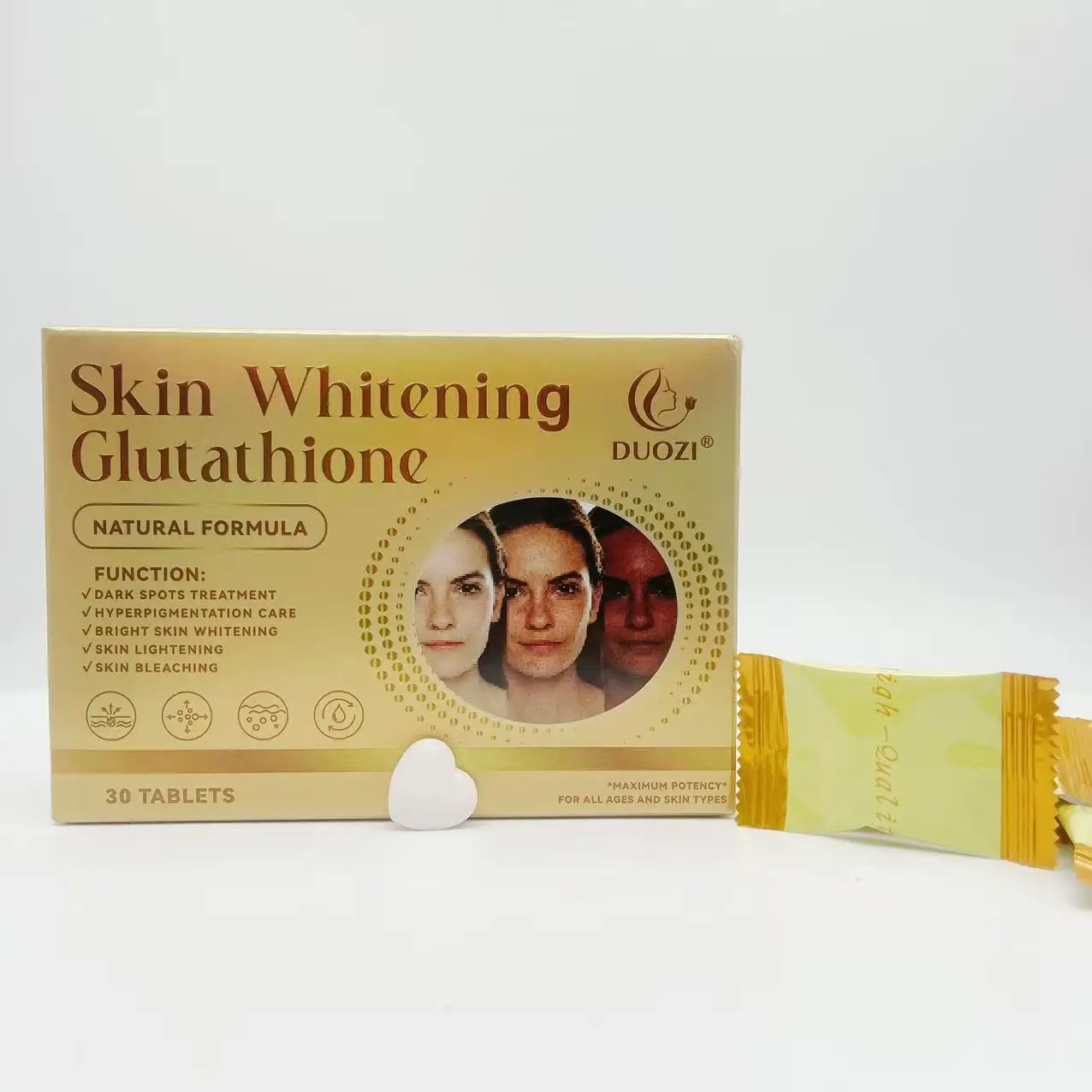 

Glutathione tablets enhance immunity, brighten skin, improve cardiovascular health, promote cellular energy metabolism