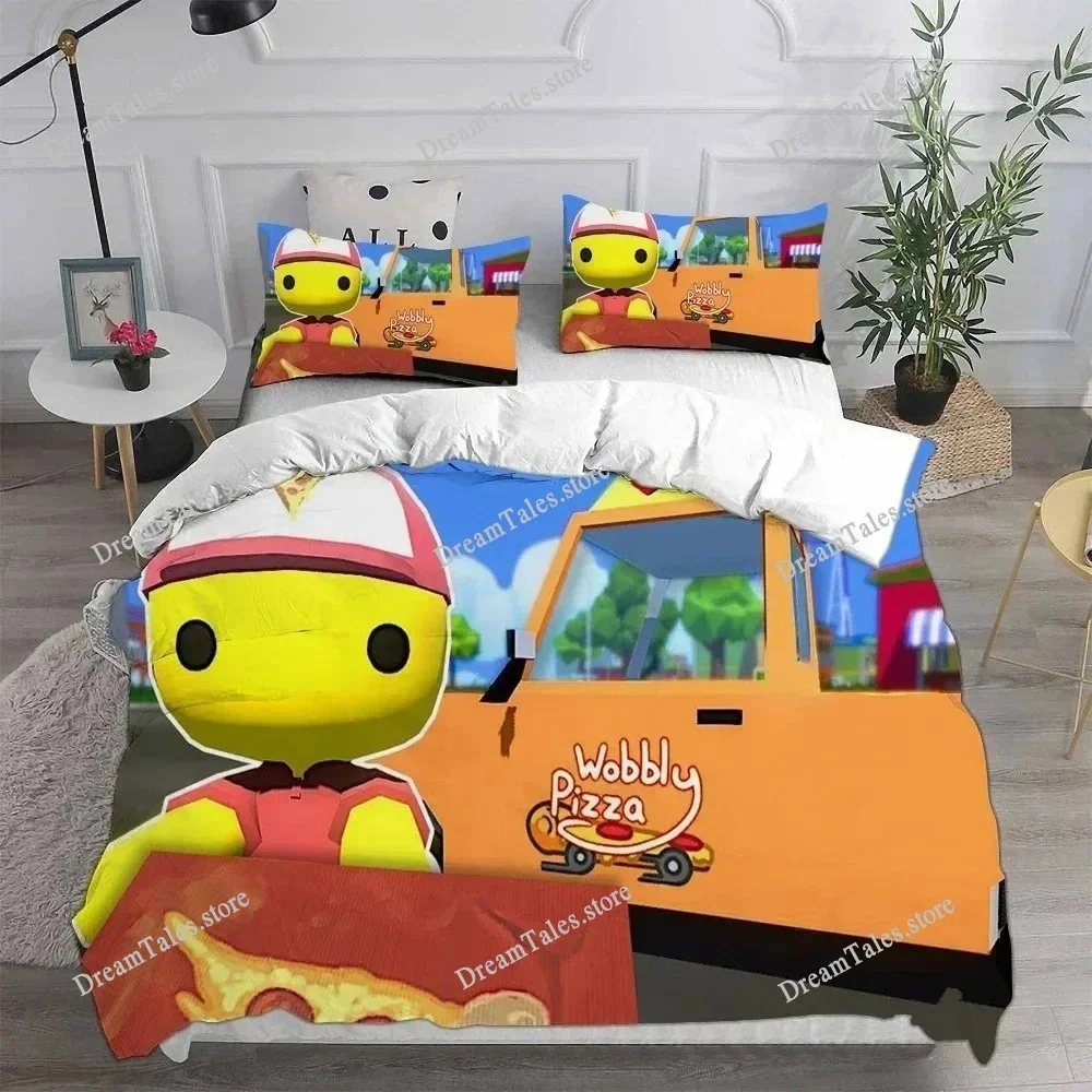 

Exquisite 3D Wobbly Life Wallpaper Game Anime Print Bedding Set Duvet Cover Comforter Bed Youth Girls Boys Luxury Gift