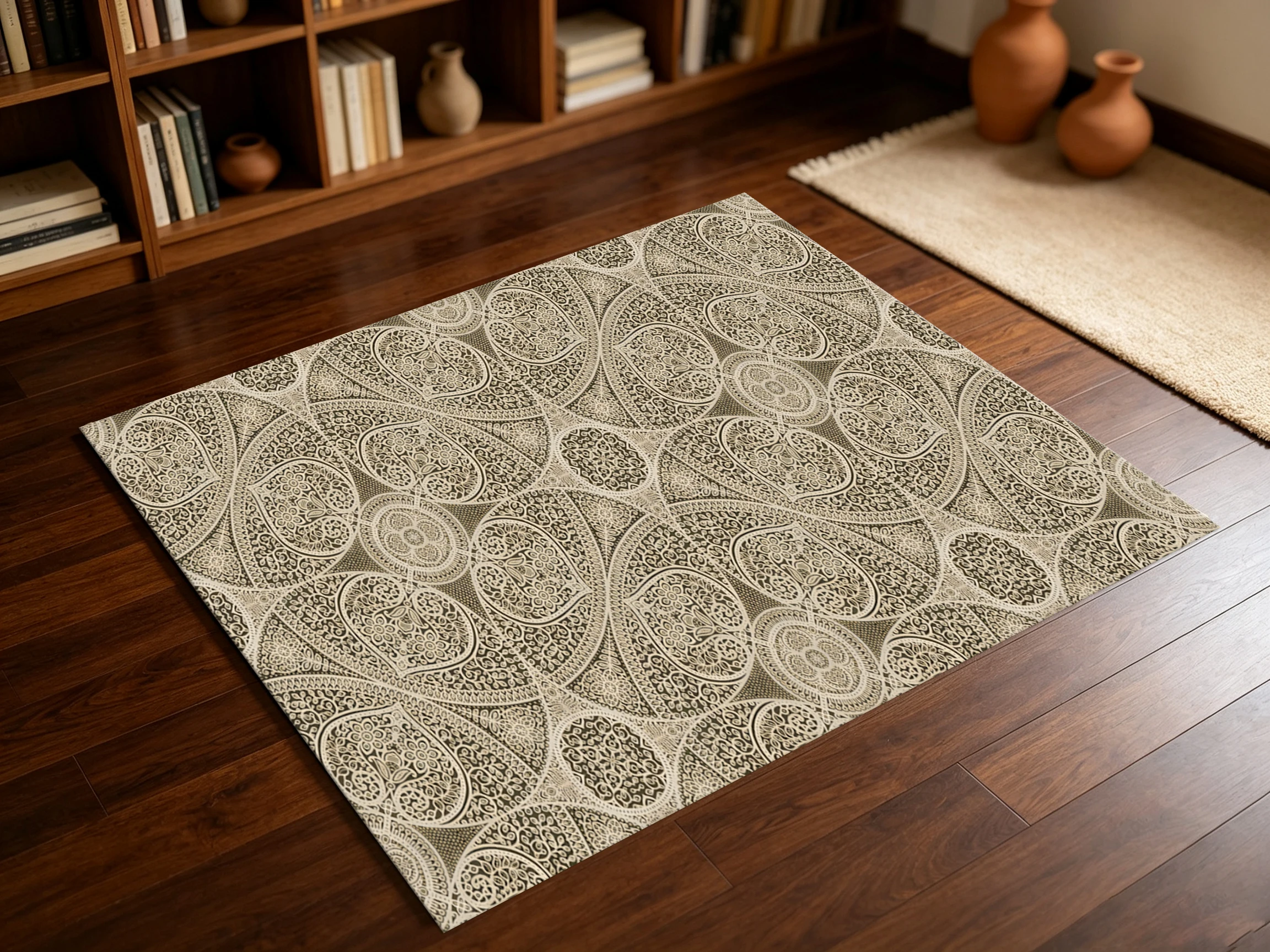 2D Retro Paisley Pattern Rug - European Retro Style, Suitable for Living Room and Bedroom, Instantly Refreshes Autumn/Winter Decor