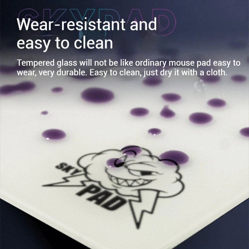 Skypad 3.0 Cloud Glass  Esports Gaming Mouse Pad  FPS Gaming CSGO Smooth Surface Boost Gaming Performance Professional Choice