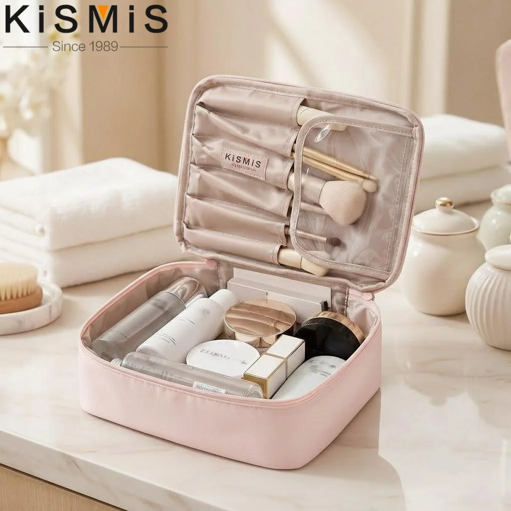 1PC Portable Women's Travel Makeup Storage Bag Organizer Handbag Jewelry Cosmetic Tool Pouch for Beauty Essentials