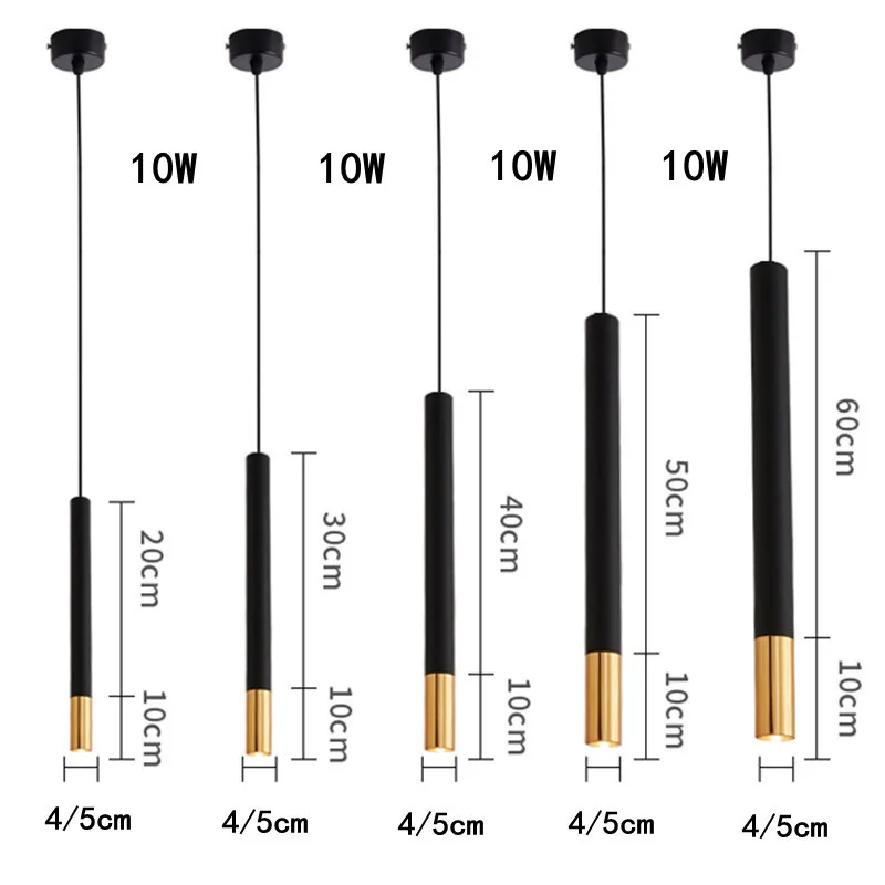 Imagem -03 - Cilindro Dimmable Led Luzes Pingente Lâmpadas de Tubo Longo Sala de Jantar Loja Decoração de Bar Lâmpada de Cabo Fundo Iluminação de Parede