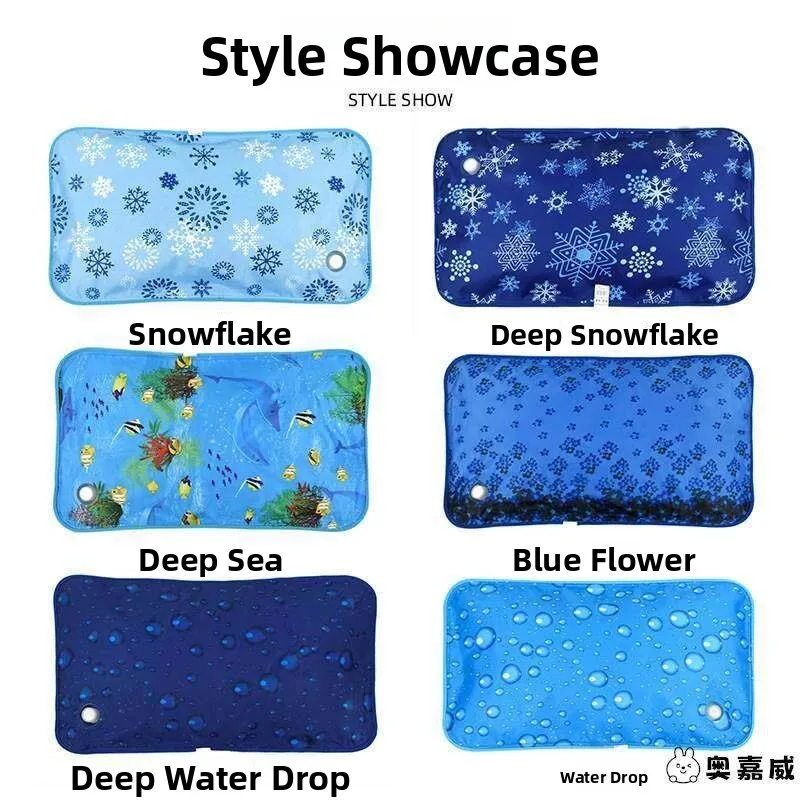 Double Size Inflatable Water Pillow Ice Pillow Large Naptime Outdoor Sports Foldable Cushion Pet Ice Mat Summer Cooling Pad