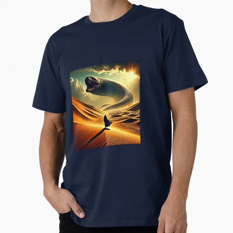 

Dune Desert Sand Worm Sci-Fi Adventure Gift T shirt for man Large size Tops Retro movie Graphic Print Clothes