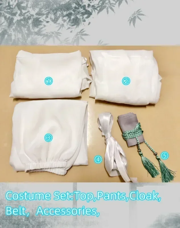 زي شيه ليان التأثيري لعبة أرض الإنسان والنساء التأثيرية ، perruques Xielian ، فاتحة أون بامبو ، ملحقات ، كوسبلاي أنيمي كامل