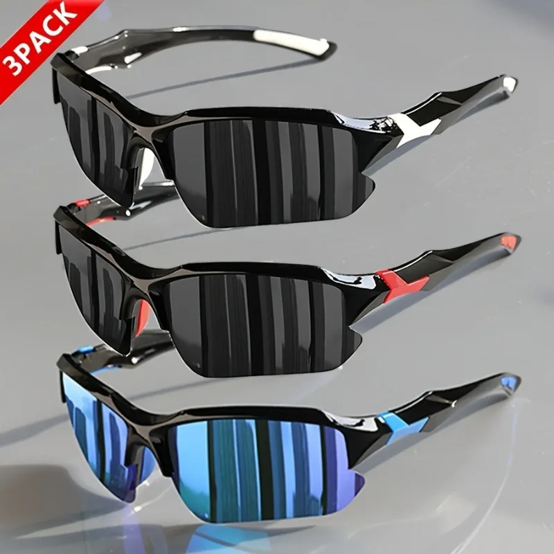 3pcs Outdoor Fishing Sunglasses for Both Men and Women, Ultra Light Cycling Sunglasses Are Perfect for Daily Use