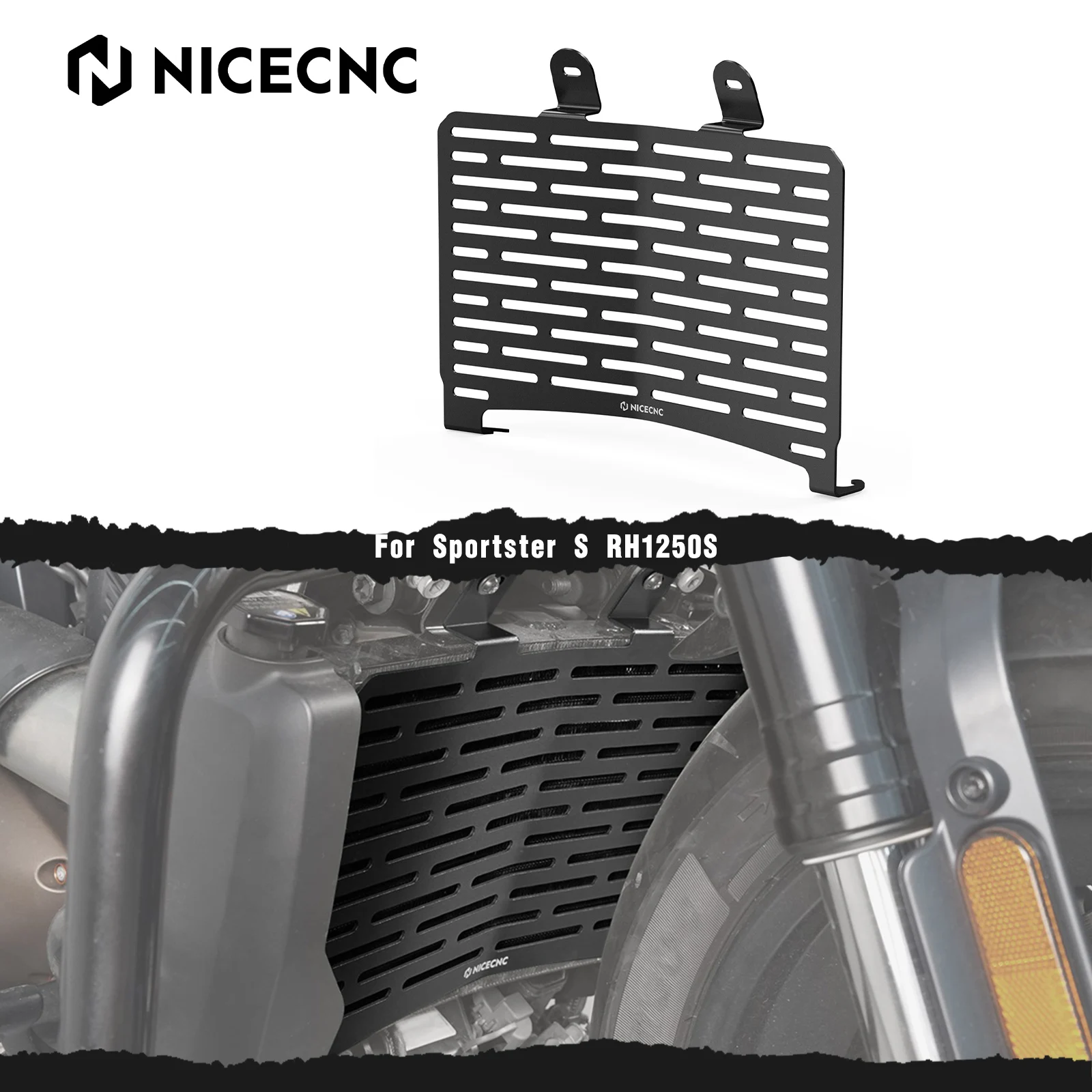 

For Harley Sportster S RH1250S 21-24 NICECNC Radiator Shield Guard Protector Grille Cover RH1250 S RH 1250 S 2021 2022 2023 2024