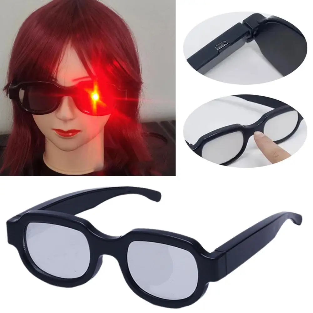 LED Luminous Glasses For Halloween Christmas Festive Personalized Funny Performance Glasses Eyewear Anime Cosplay Party Pro