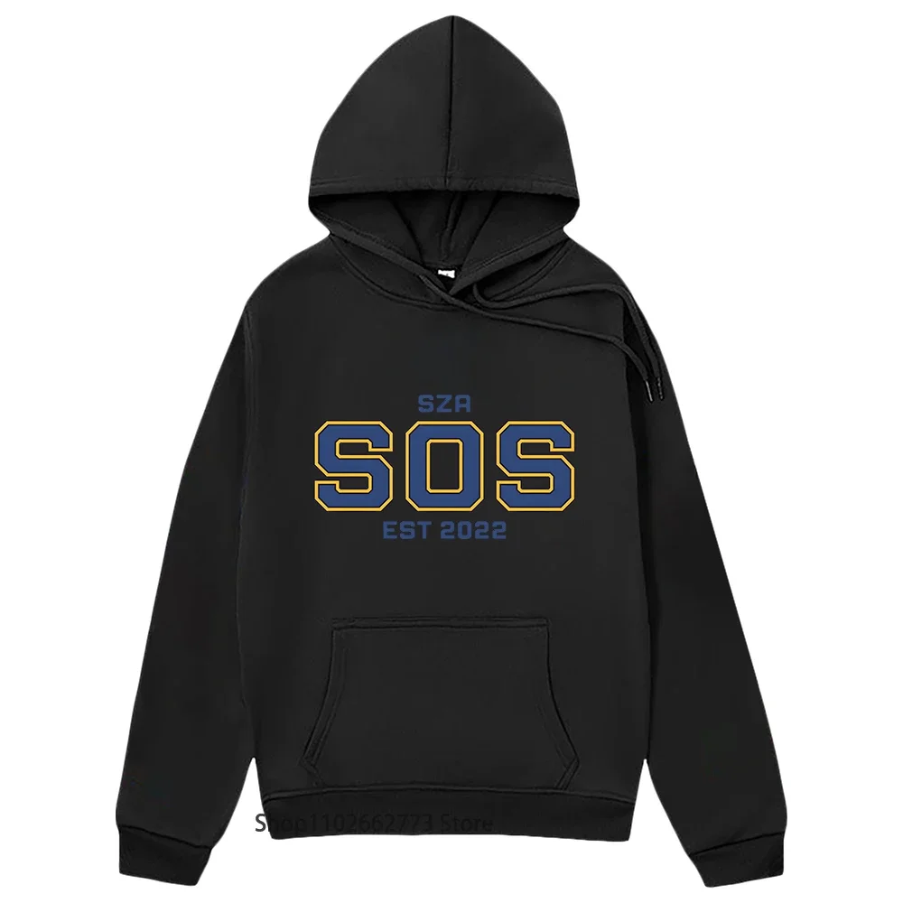 SZA SOS Fashion Clothing Harajuku Anime Sweatshirt Gothic Comic Pullover Regular Fit Tops Hip Hop Cartoon Women/men Streetwear