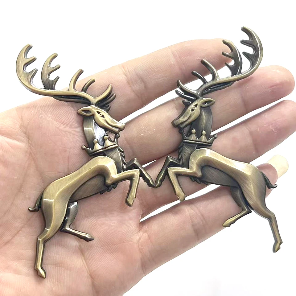 3D Metal Car Sticker Reindeer Antlers Emblem, Chrome Auto Body Tailgate Decoration for Christmas, Scratch Damage Cover CB-33