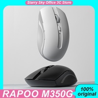 Rapoo M350g Wireless Mouse Bluetooth 3mode Ergonomics Lightweight Long Endurance Light Tone Button Customized Gaming Mice Gift