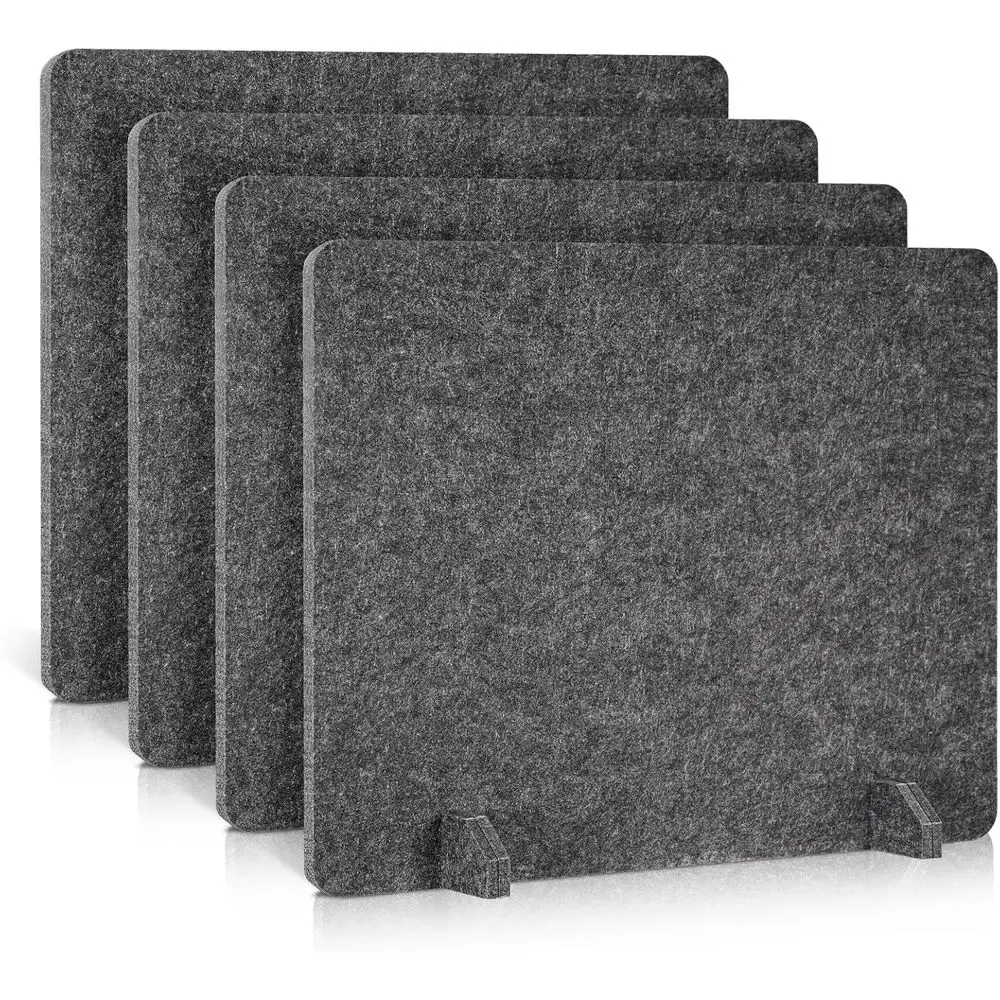 

Комплект из 4 акустических перегородки стола — набор отдельно стоящих панелей конфиденциальности 24 x 20 дюймов с шумоподавлением — звукоизоляция в кабине, идея