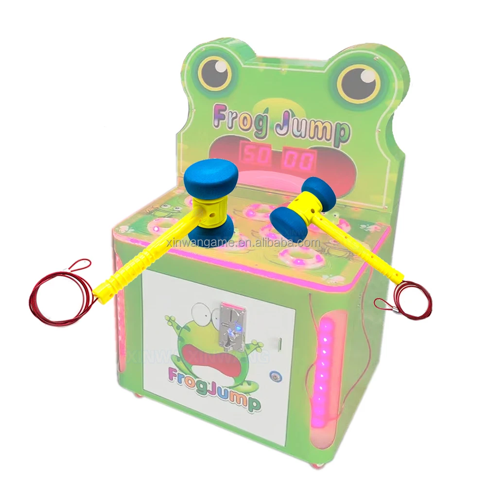 Frog Whack A Mole Coin Operated Game Machine Cockroach Hammer Hamster Frog Jump Beat Beans Children's Puzzle Games