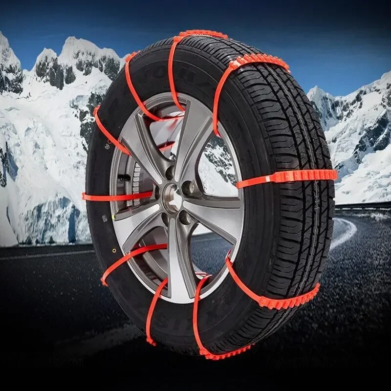 10PCS Car Plastic Anti-slip Chain Tire Anti-slip Ties Snow Mud Emergency Anti-slip Chain For Cars Universal Lockout Artifact