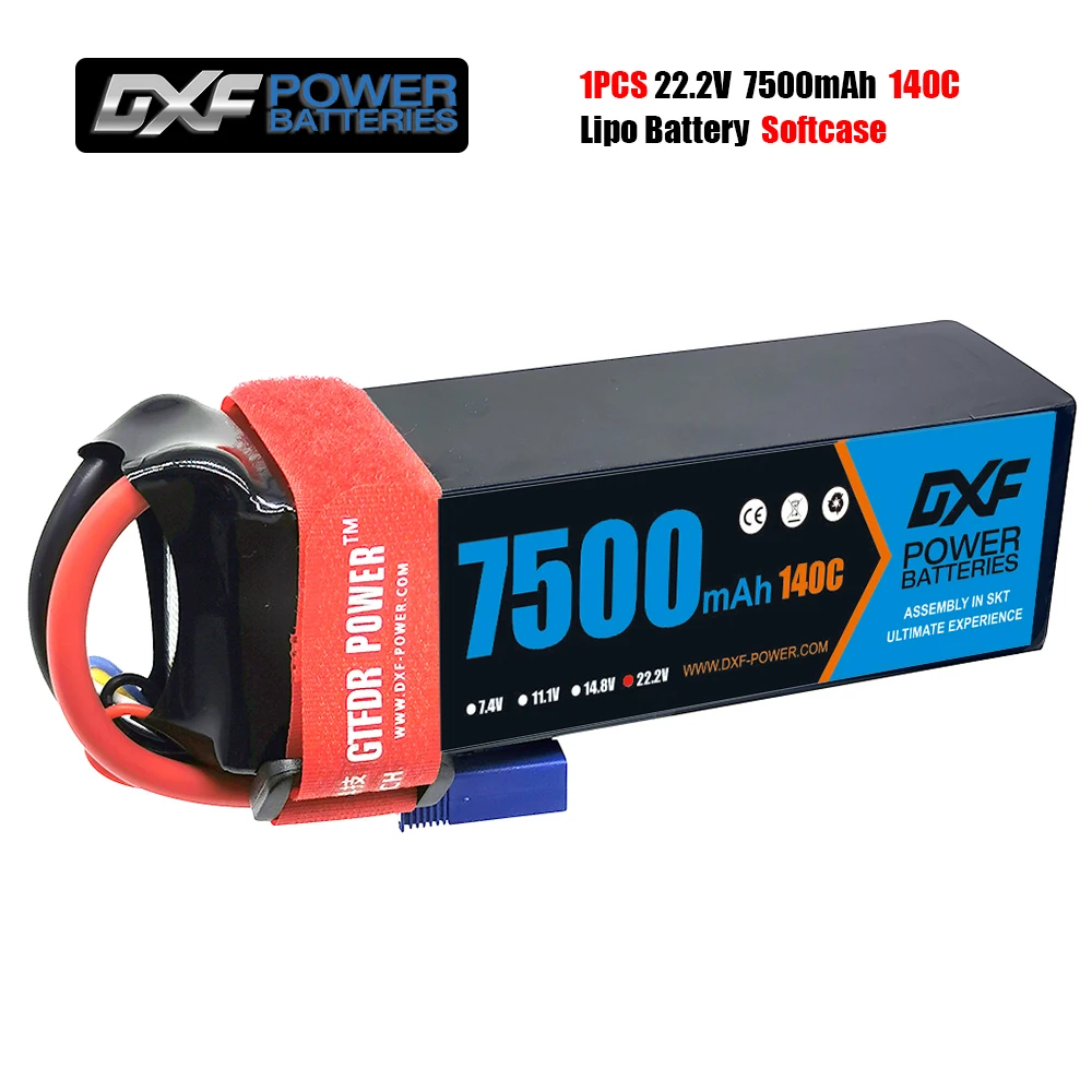 DXF 6S Lipo Battery 22.2V 7500mAh 7000mAh 6500mAh 5200mAh XT90 XT60 T for FPV Drone Airplanes Quadcopter Boat Truck Helicopter