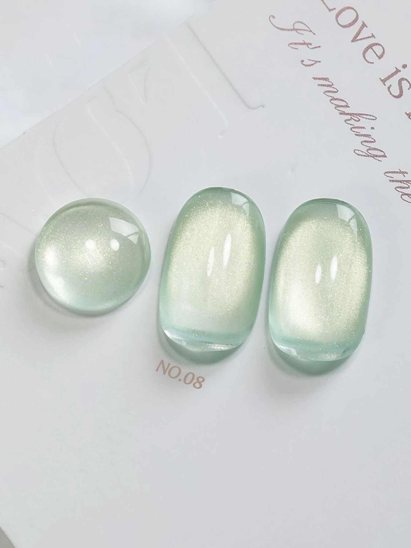 

1/8PCS 2025 New Nail Art Dopamine Candy Rainbow Candy Glass Bead Cat Eye Crystal Gel Nail Polish, Lasts 28 Days
