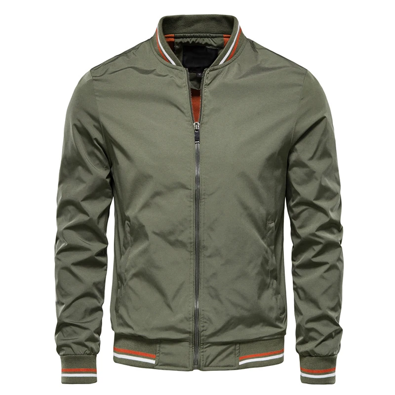 Chaquetas de aviador para hombre, ropa de moda, prendas de vestir sólidas, rompevientos, chaqueta de carreras de motos, 5XL, primavera y otoño