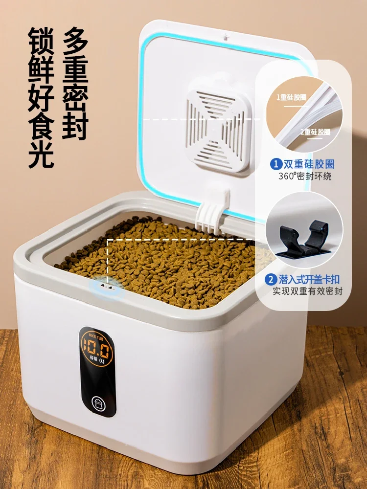 Storage bucket, dog food sealed bucket, moisture-proof storage bucket, pet food household storage box