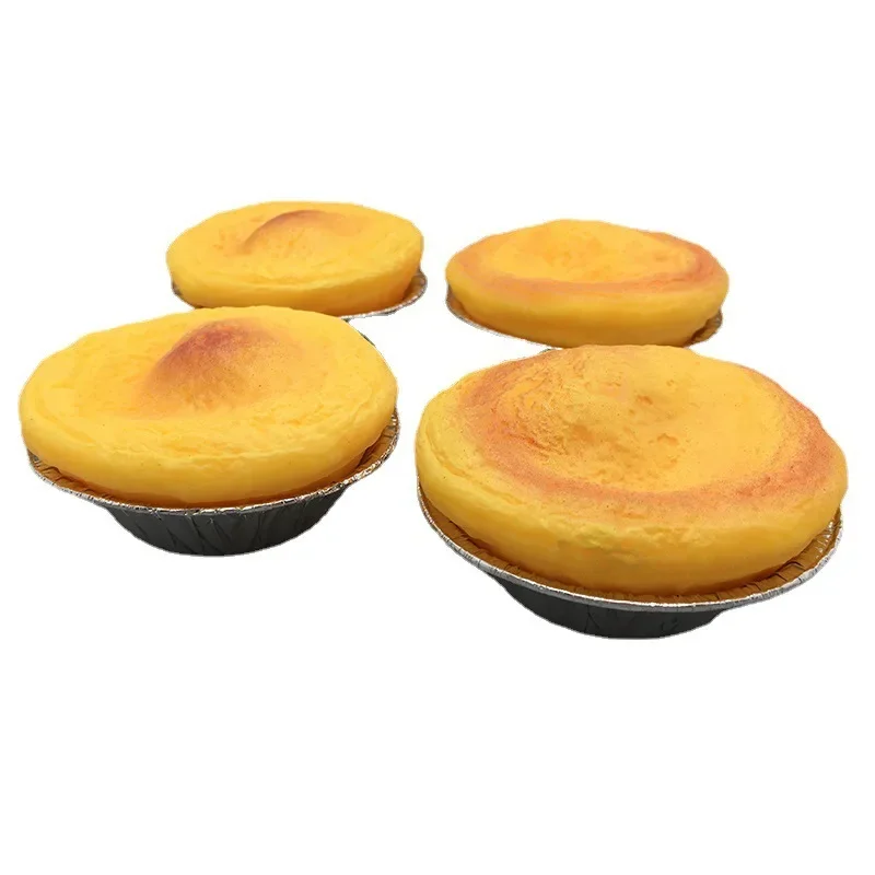 6 Stück Simulations-Eierkuchen im französischen Stil, Sahnekuchen, TPR-Brot, Lebensmittelspielzeug, Dekompression, Kneten und Spaß