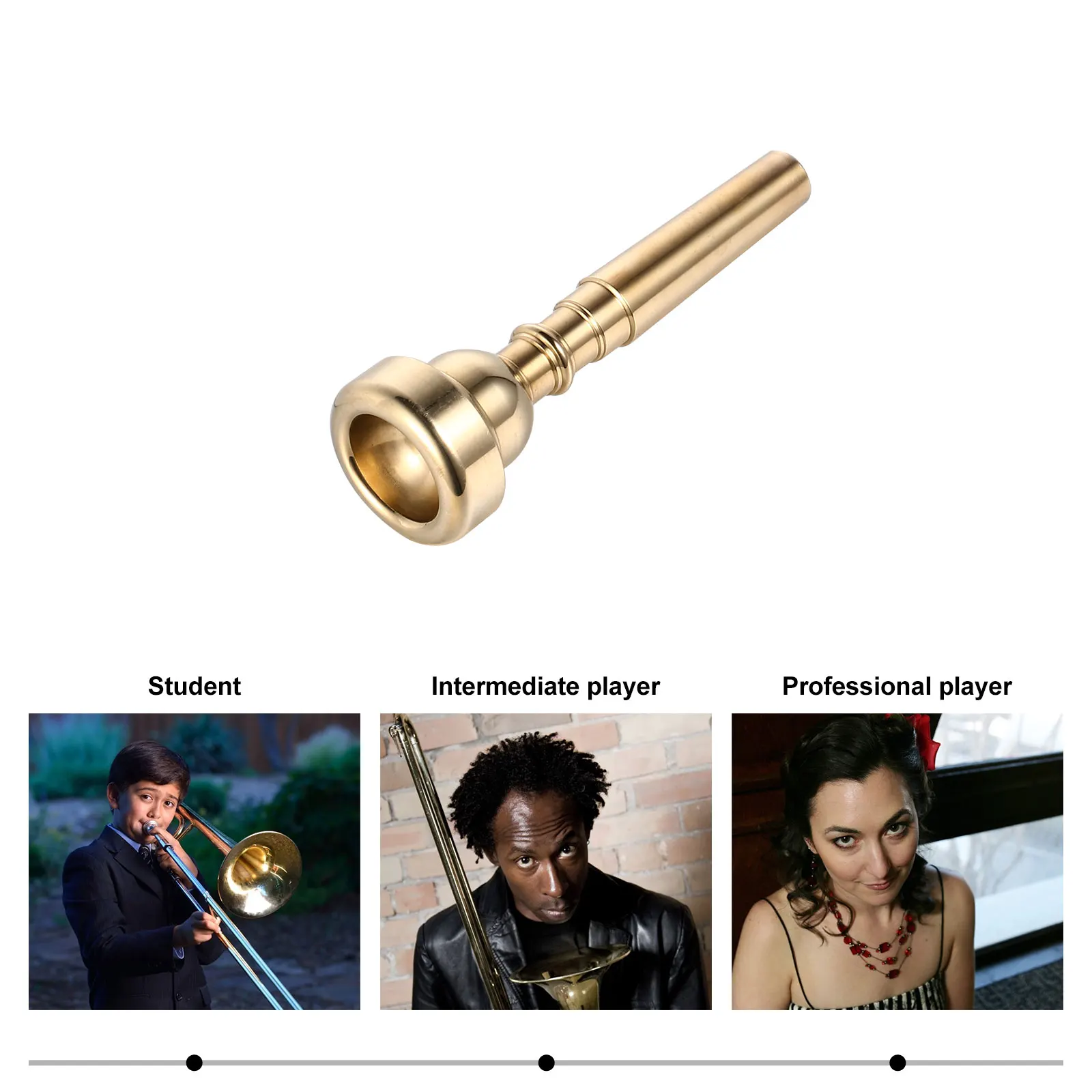 

Mouthpiece Trumpet Replacement Musical Instruments Accessories Golden Copper 5C