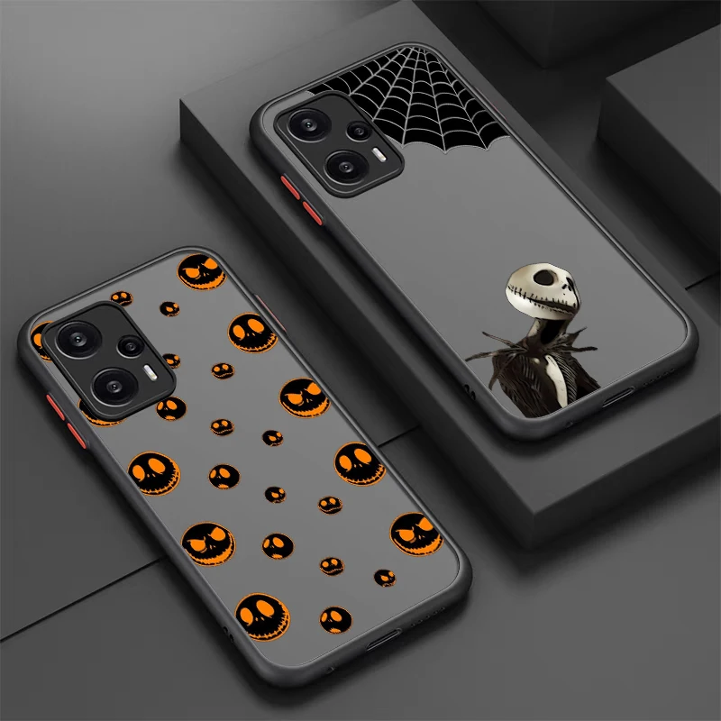 The Nightmare Before Christmas For POCO X5 X4 X3 NFC X2 M5S M6 M4 M3 M2 C51 F5 F4 GT Pro Frosted Translucent Phone Case