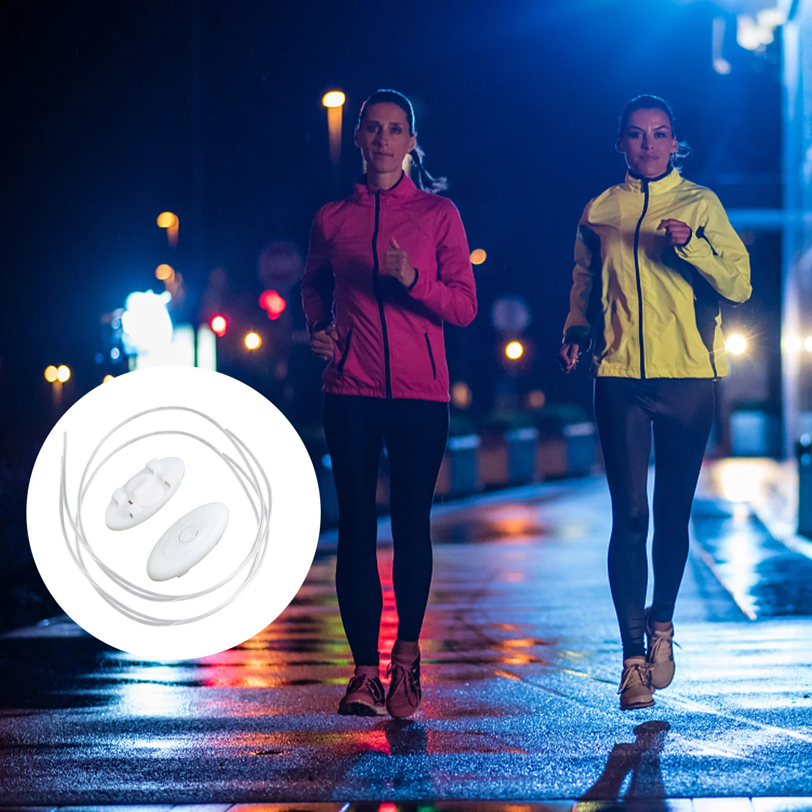 3 Pairs Fluorescence Luminous Laces Shoelaces Stretchy Sports Fiber Optic Light Guide LED Shoestring