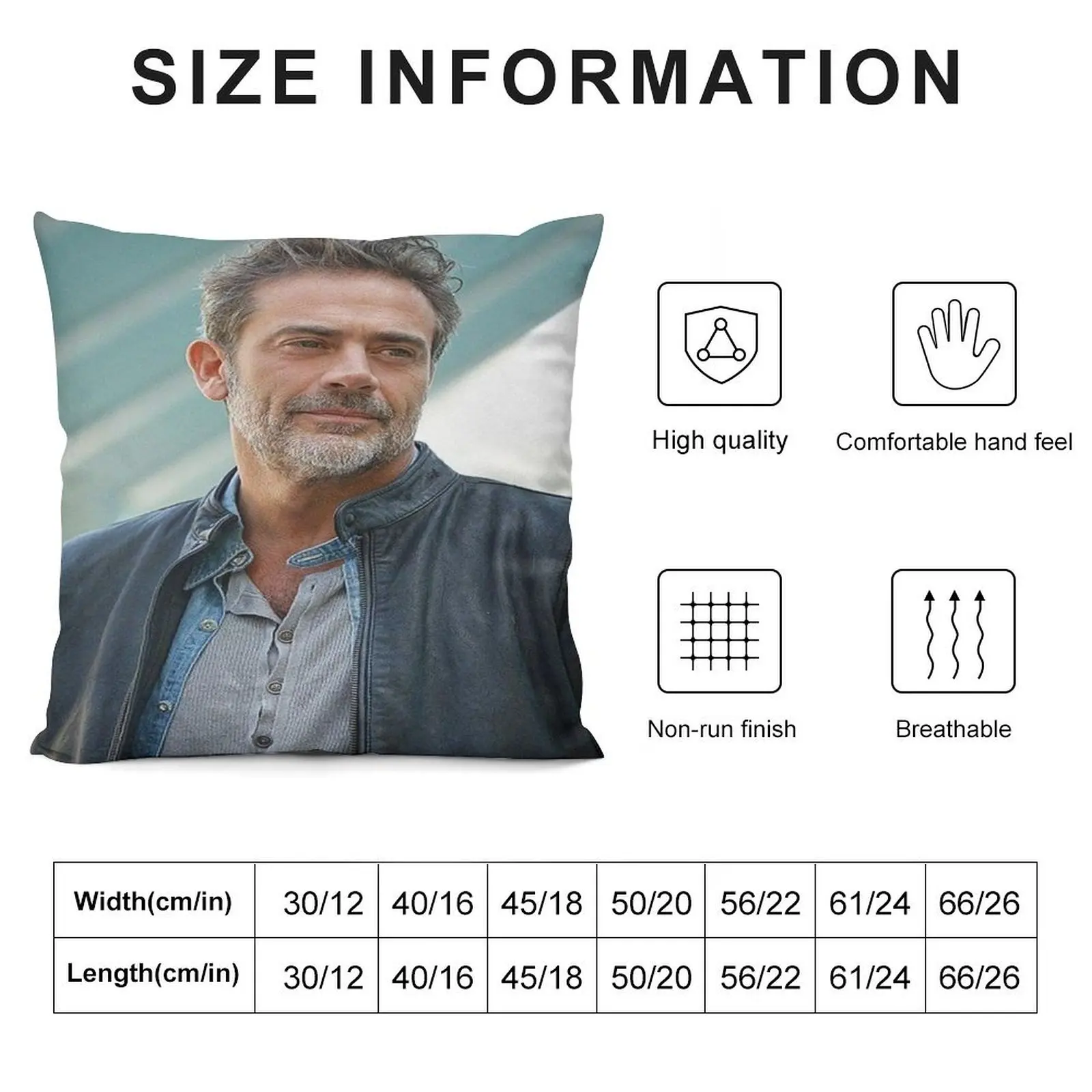 Jeffrey Dean Morgan cute Throw Pillow Pillow Cases Pillow Cover christmas case