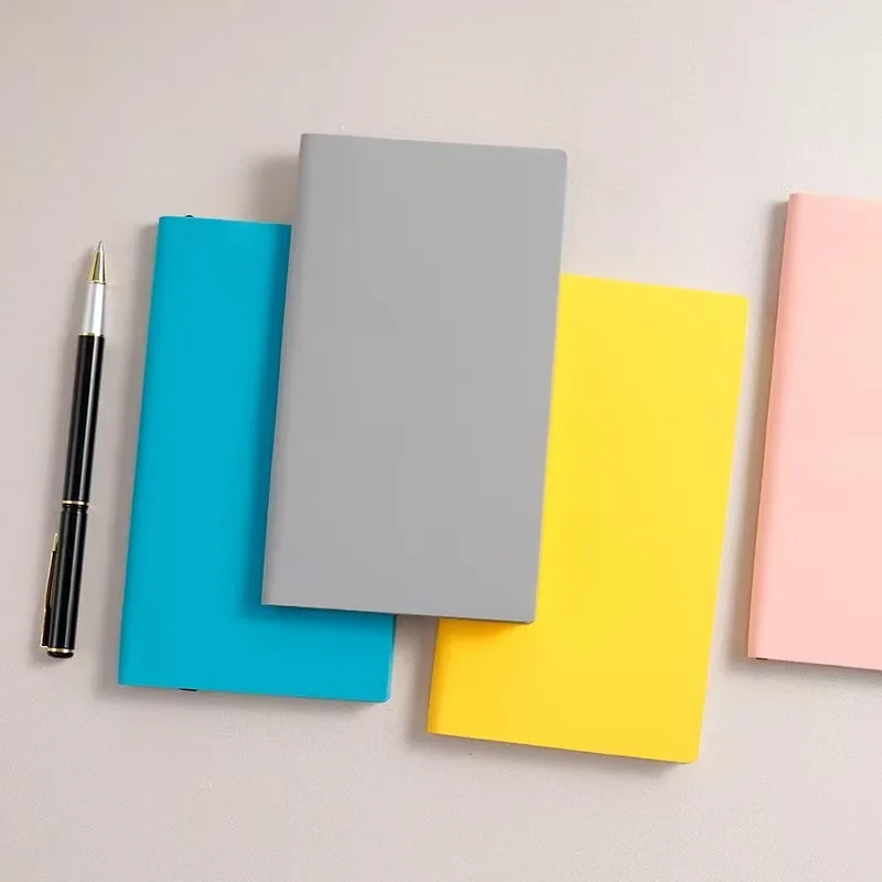 A6 soft leather notebook, small portable pocket notebook, fresh diary, minimalist office notebook