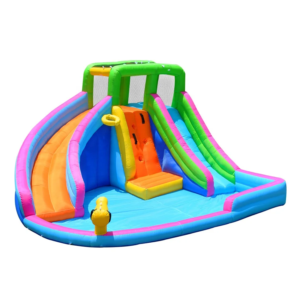 Durable safe toy all ages oxford bounce house slide inflatable water slide inflatable bouncy jumping trampoline castle